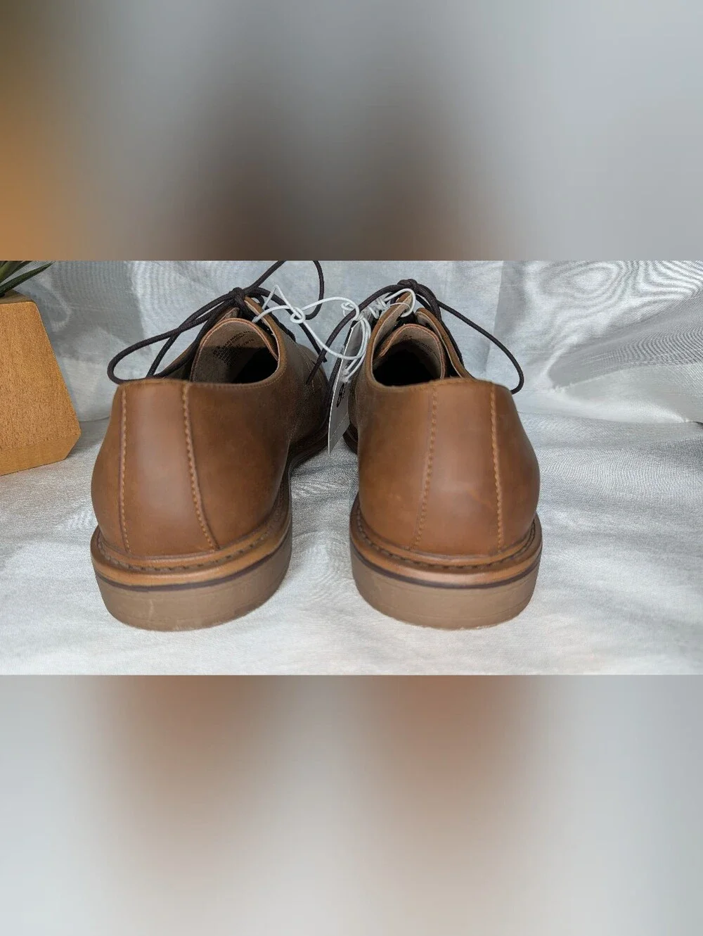 Merona Men's Brown Leather Lace-Up Dress Shoes